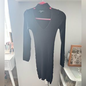 Lulus - black mock neck sweater dress